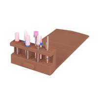Boîte de rangement pour forets à ongles - Conteneur professionnel pour forets à ongles | Support et organisateur d'embouts, support de 23 trous en silicone, support pliable pour embouts de polissage à