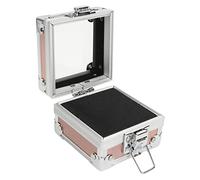 Boîte de rangement pour forets à ongles en alliage d'aluminium, couvercle transparent, organisateur à 25 trous pour les artistes et les salons de manucure, légère, durable et (Multicolor)