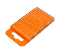 Boîte de rangement pour forets avec tiroir coulissant pour un accès facile aux embouts torsadés et coniques, design flexible et pliable pour porte-embouts à outils de placement adaptable