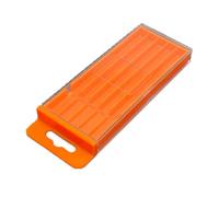 Boîte de rangement pour forets avec tiroir coulissant pour un accès facile aux embouts torsadés et coniques, design flexible et pliable pour porte-embouts à outils de placement adaptable