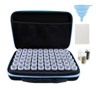 Boîte de Rangement pour Graines: 60 Compartiments Organisateur de Graines Robuste, Organisateur Multifonctionnel pour Fleurs et Légumes (Bord Bleu)