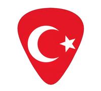Boîte de rangement pour guitare acoustique avec drapeau de la Turquie