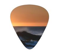 Boîte de rangement pour guitare acoustique avec impression « Last Sun Rays Of Over The Sea Waves »