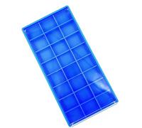 Boîte de rangement pour horloger avec 8/18/28 grilles pour l'organisation des outils, des pièces de montre et des accessoires de réparation de montres pour outils de réparation en plastique, 24 carrés