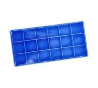 Boîte de rangement pour horloger avec 8/18/28 grilles pour l'organisation des outils, des pièces de montre et des accessoires de réparation de montres pour outils de réparation en plastique, 18 carrés