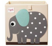 3 Sprouts Cube de rangement en tissu Éléphant