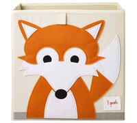 3 Sprouts - Boite Rangement Enfant - Cube de Rangement Tissu pour Jouets et Accessoires - Bac / Caisse Rangement Enfant - Boite Rangement Jouet - Idéal pour Enfants et Bébé - Renard