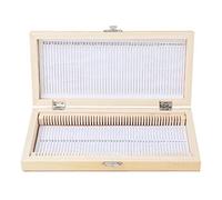 Boîte de Rangement pour Lame Microscope Boîte en Bois de Lames de Microscope 50 PCS Capacité