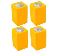 Boîte de Rangement pour Lames 4 Pièces, ABS Jaune, Sécurisée | Isolation des Objets Coupants, Résistance à Corrosion, pour Station de Rasage et Salons, Rangement Multiple