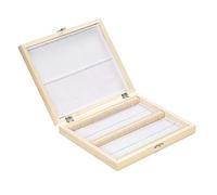 Boîte de rangement pour lames de microscope 100 places, feuille de contenu des emplacements numérotés pour préparée