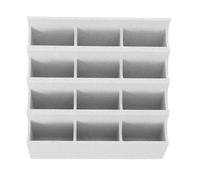 Boîte de Rangement pour Lames de Tondeuse Blanche 12 Compartiments | Plastique Pla Robuste, Tri par Fentes, Couvercle Ouvrant, Base Antidérapante, pour Barbiers, Rasoirs et Tiroirs de Salon