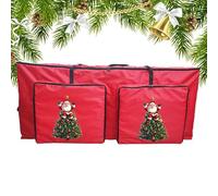 Boîte de rangement pour les arbres de Noël - Conteneur très grand avec fermeture éclair et poignées renforcées | Organisateur de vacances avec sacs pour sous-sol, placard, garage, rangement durable po
