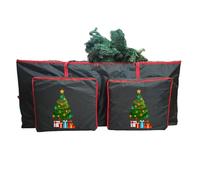 Boîte de rangement pour les arbres de Noël - Conteneur très grand avec fermeture éclair et poignées renforcées | Organisateur de vacances avec sacs pour sous-sol, placard, garage, rangement durable po