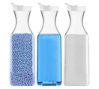 Boîte de rangement pour lessive - 1,5 l - Grande capacité - Boîte de rangement pour poudre à lessive - 3 pièces - Pour détergent et adoucissant