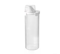 Boîte de rangement pour lessive peu encombrante avec construction en plastique et grande capacité conçue pour détergent en poudre et autres fournitures de nettoyage (ronde (1 800 ml)