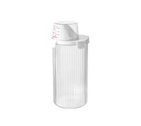 Boîte de rangement pour lessive peu encombrante - Grande capacité - Pot en plastique pour buanderie organisée et accès facile au détergent (ronde [1350 ml])