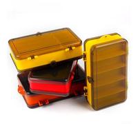 Boîte de rangement pour leurres de pêche avec disposition intérieure structurée permettant une récupération rapide pendant la pêche active (H1013A)