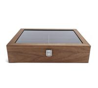 Boîte de rangement pour lunettes à 8 compartiments, vitrine en bois pour lunettes de soleil et bijoux