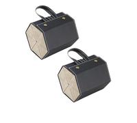 Boîte de rangement pour lunettes de soleil avec étui en cuir PU à 6 compartiments pour ranger vos lunettes ou autres petits objets black 2pcs