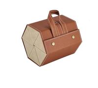Boîte de rangement pour lunettes de soleil avec étui en cuir PU à 6 compartiments pour ranger vos lunettes ou autres petits objets brown 1pcs