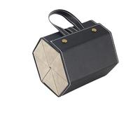 Boîte de rangement pour lunettes de soleil avec étui en cuir PU à 6 compartiments pour ranger vos lunettes ou autres petits objets black 1pcs