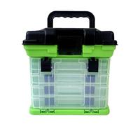 Boîte de rangement pour matériel de pêche - Boîte de rangement épaisse à quatre couches, conteneur d'appâts de pche 28 x 17,5 x 27 cm, organisateur de matériel de pêche portable, organisateur utilita