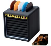 Boîte De Rangement Pour Médiator De Guitare Avec Tiroir Intégré, Inclus 5 Médiators 0.96mm En Celluloïd, Porte-Médiator Noir Compact, Accessoires Pour Guitare Acoustique Et Électrique