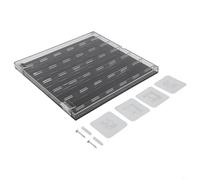 Boîte de rangement pour médiators de guitare en acrylique pour 36 ou 40 médiators Design transparent anti-poussière avec intérieur à plusieurs niveaux pour la gestion des collections (245 x 240 x 22)