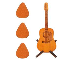 Boîte de Rangement pour Médiators de Guitare en Bois 3pcs avec Support | Porte-médiators Miniature, Étui de Voyage pour Médiators, Usage en Studio et Lors de Concerts