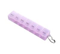 Boîte de rangement pour médicaments - Boîte à pastilles transparente à 7 compartiments | Organisateur de pilules portable, mini étui à pilules étanche à l'humidité