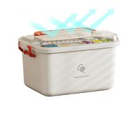 Boîte de rangement pour médicaments multifonction étanche et portable | Grande capacité pour les fournitures ménagères, bijoux, piles, ciseaux