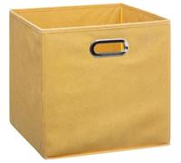 Boîte de rangement pour meuble en tissu - Five - 31x31 cm - Jaune