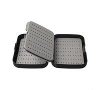 Boîte de rangement pour mouches de pêche à la mouche, disposition double face pour truite, bar avec corps en plastique PE et insert en mousse pour une organisation stable (B)