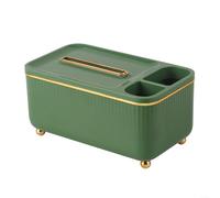 Boîte de rangement pour mouchoirs avec plusieurs compartiments pour garder vos affaires propres et accessibles n'importe où (vert)