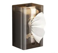 Boîte de rangement pour mouchoirs - Sans perçage - Pour montage mural dans la salle de bain ou la cuisine - Pour les zones compactes nécessitant un accès aux mouchoirs (gris fumé)