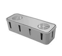 Boîte de Rangement pour Multiprise, Organiseur de Câbles de Bureau | Aérations Ajourées, Trous Réservés pour Fils, Design Multi-ouvertures, pour Chargeurs et Cordons