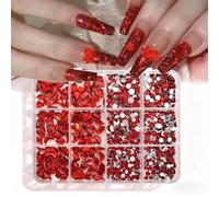 Boîte de rangement pour Nail Art, formes assorties, plat, emballée dans une boîte multi-sections pour une organisation facile de l ' artisanat et du mariage