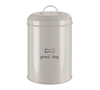 Premier Housewares Boîte de Rangement pour Nourriture Adore Pets avec Mention Clever Cat - Couleur : Naturel - 1,2 litres, Métal, Naturel, 12 Litre