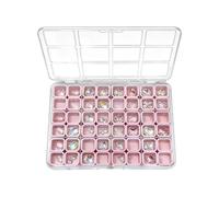 Boîte de Rangement pour Ongles, Organisateur à 48 Compartiments pour Boucles d'oreilles, Coffret de Rangement pour Perles, pour Voyage Bureau Art Filles Perles Chambre Dressing Chambre Étudiante