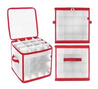 Boîte de rangement pour ornements | Décorations de Noël 64 boîtes de | rangement en grille pour boules de Noël | Boîte de rangement pour ornements de Noël avec boules de Noël épaisses pour chambre
