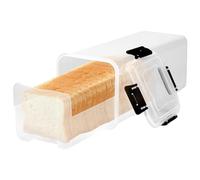 Boîte de rangement pour pain, porte-pain, distributeur de pain sandwich en plastique sans BPA pour garder frais, récipient hermétique réutilisable pour pain maison, céréales, farine (avec bac)