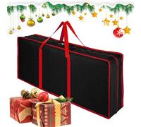 Boîte de rangement pour papier cadeau - Tissu 83 x 35 x 14 cm - Sac de transport à fermeture éclair avec poches intérieures - Sac d'organisation pour nœuds et rubans, rangement de Noël et de voyage