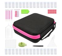 Boîte de rangement pour peinture à strass - Boîte de rangement pour diamants, boîte de rangement antichoc pour bijoux, strass, accessoires et outils pour loisirs créatifs