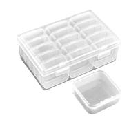 Boîte De Rangement Pour Perles, 15 Pièces Petites Boîtes De Rangement En Plastique Boîte De Rangement Pour Perles D'argile Transparente Avec Couvercle À Charnière Et Rectangle Pour Diamant