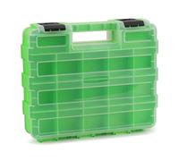 Boîte de rangement pour petites pièces avec séparateur amovible et poignée portable pour écrous, boulons, vis, boîte à outils professionnelle pour technicien de réparation