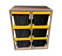 Boîte de rangement pour petites pièces, design empilable, 19 x 11 x 9 cm, mini étagères de rangement imprimées en 3D, plateau de triage de matériel, disposition compacte, pour installation de garage