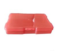 Boîte de rangement pour photos de 10 x 15 cm avec cloison intérieure fixe et fermeture à boucle pour photos de 10 x 15 cm, convient pour l'artisanat, les bijoux et l'organisation de bureau (rouge)