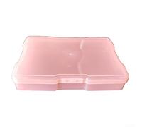 Boîte de rangement pour photos de 10 x 15 cm avec corps transparent, fermeture à boucle et cloison intérieure pour un rangement sûr des photos, autocollants et petites fournitures (orange)