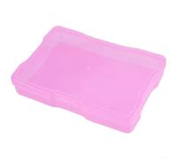 Boîte de rangement pour photos de 10 x 15 cm avec corps transparent, fermeture à boucle et cloison intérieure pour un rangement sûr des photos, autocollants et petites fournitures (rose)