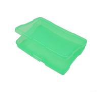 Boîte de rangement pour photos de 10 x 15 cm, boîte d'archives d'images en polypropylène sans acide avec boucle à pression, organiseur transparent pour fournitures artisanales et souvenirs (vert clair